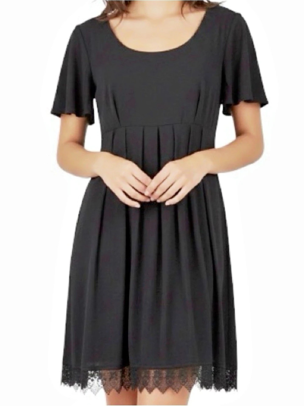 Rampage Style 23159 Black Lace Hem Mini Dress Size Small Like New